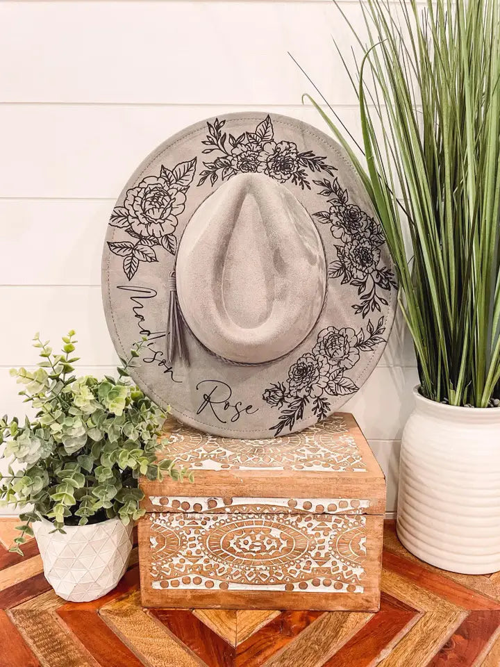Engraved custom fedora