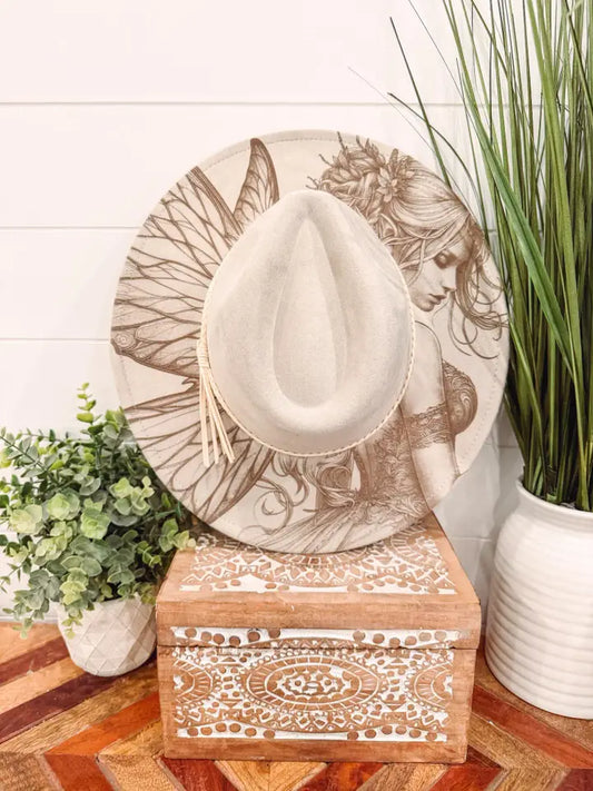 Engraved fairy fedora