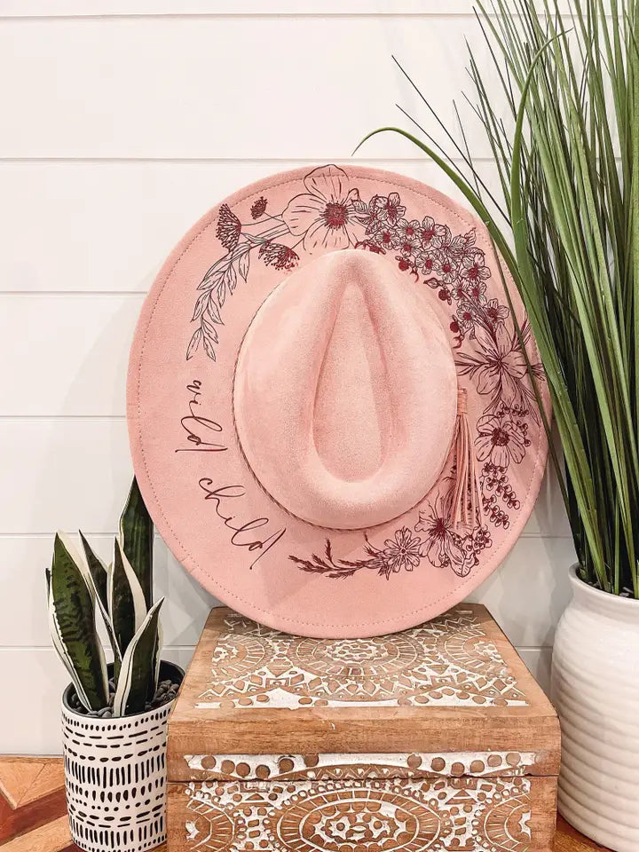 Engraved wild child fedora